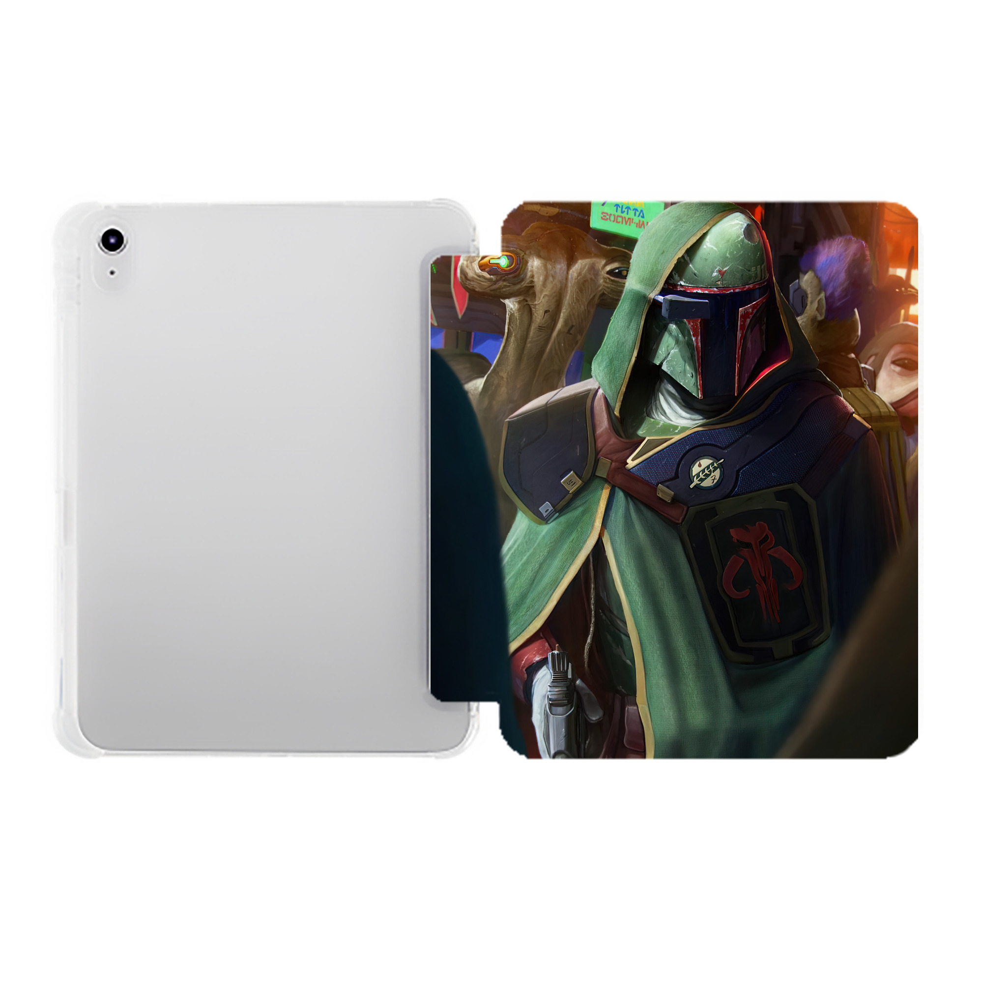 （画像用） スター・ウォーズ Star Wars IPad ケース ペン収納付き 三つ折りスタンド PUレザー×シリコン 対応機種9.5/10.5/10.9インチ
